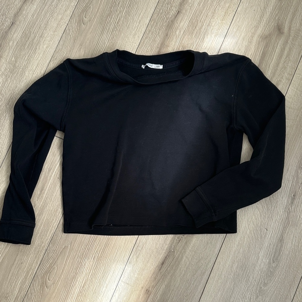 Zara Charcoal Long Sleeve Top
